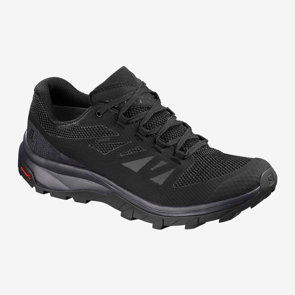 SALOMON OUTLINE GTX Philippines - Women's Hiking Shoes - Black | 169427-KWG